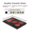 220V 8000W Electric Ceramic Cooker 5 Burners Built-in Smooth Ceramic Cooktop 9-Stage Power Control Timer Waterproof Class Energy
