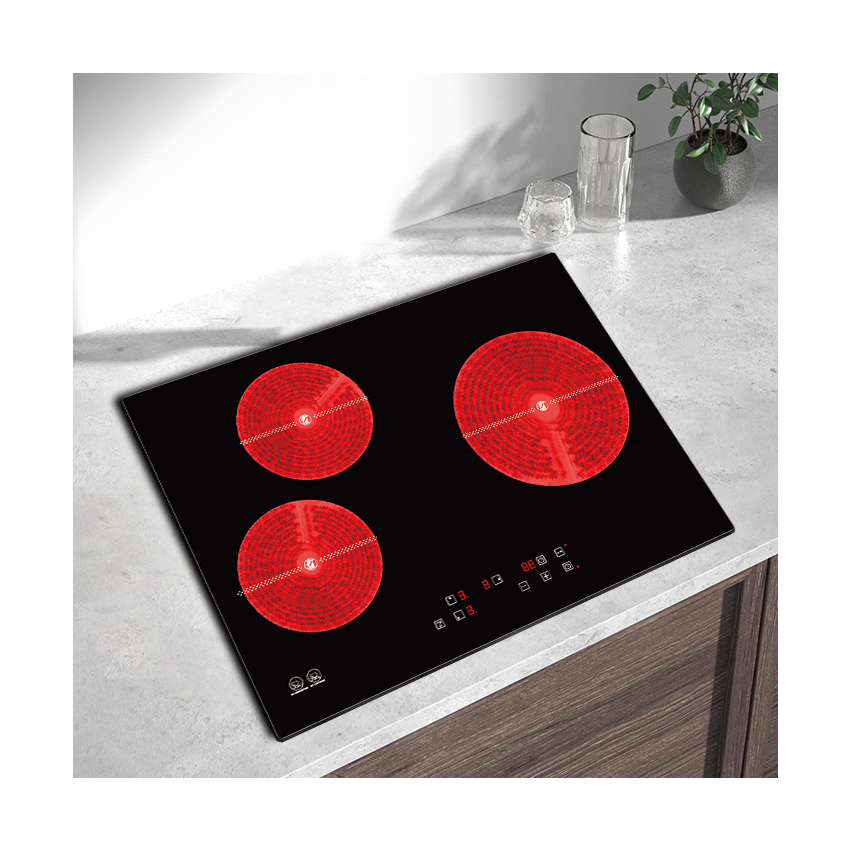 High Quality 4200W Touch Control Infrared 3-Burner Built-In Electric Ceramic Cooktop App-Controlled for RV and Household Use