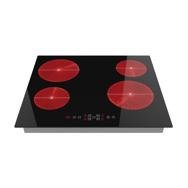 Hot Selling Electric 6000W 4 Burner Smooth Ceramic Cooktop with Built-in Installation