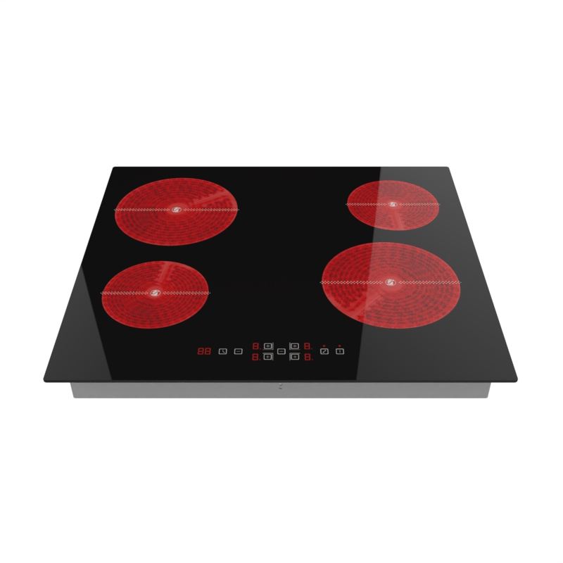 Hot Selling Electric 6000W 4 Burner Smooth Ceramic Cooktop with Built-in Installation