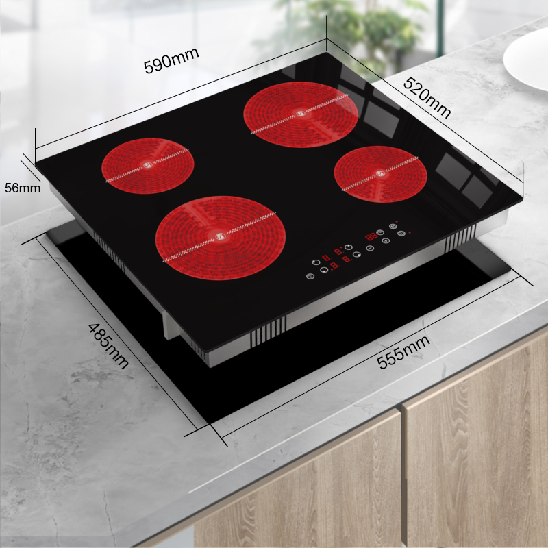 Newest Ceramic Induction Cooktops Ceramic Cooker Hot Plate 220V 6000W Built-In Ceramic Stove