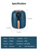 Modern Digital Screen Oil-Free Air Fryer Oven Non-Stick Basket for Household RV Use Electric Power Source Durable Plastic