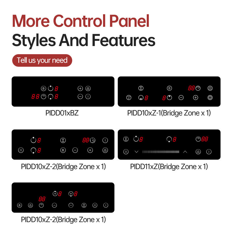 5 Burner Built-in Flex Zone Induction Cooktop with Sensor Touch and Timer Electric Induction Cookers for Household Use