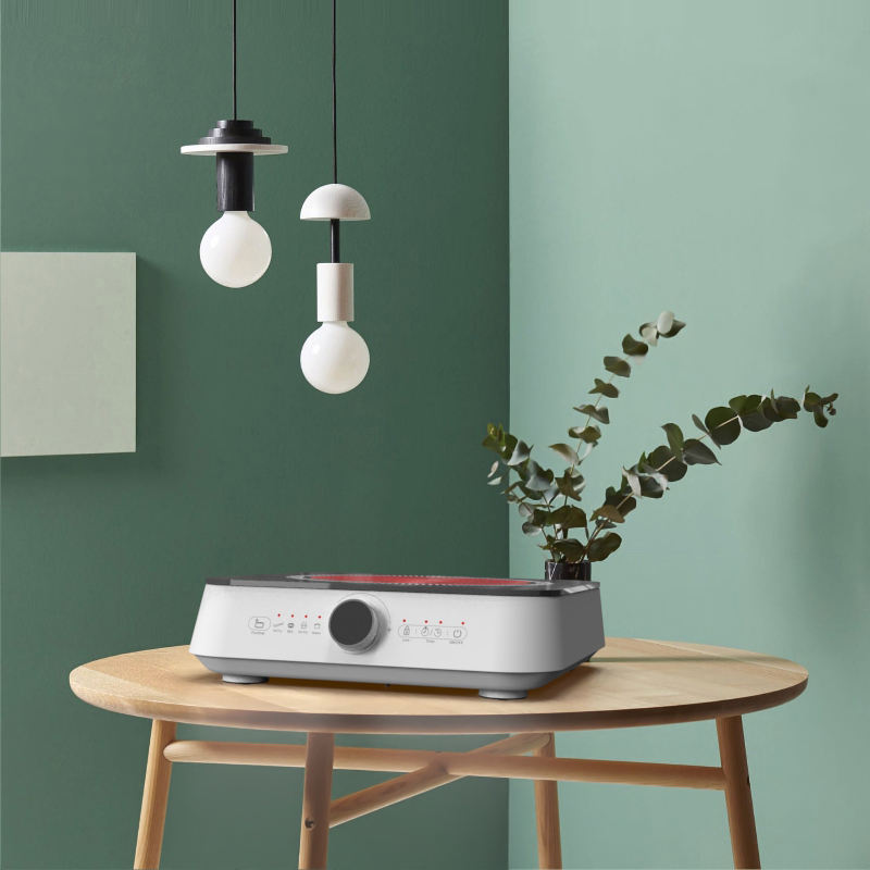 Multi Functional Knob Control Electric Induction Hob Single Burner Portable Infrared Cooker Household Car Use Hotpot Ready