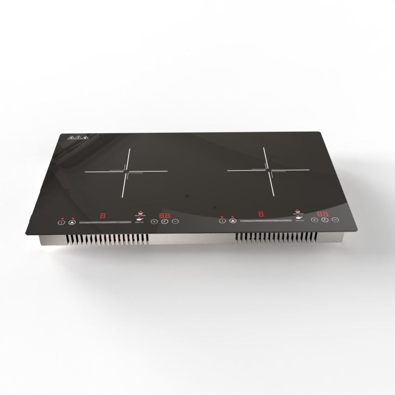 Safety Child Lock Ultra Slim Electric 4000W 2 Burner Built-in Induction Cooktop