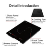 High Quality Cooktop With Black Glass Single Burner Electric Cooktop Induction Plate Cooker Built-in 2000w Electronics Stove