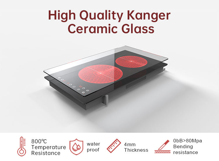 Commercial 3500W Multi-Function Induction Cooker Touch Control with Built-in Temperature Sensor Electric Cooktop