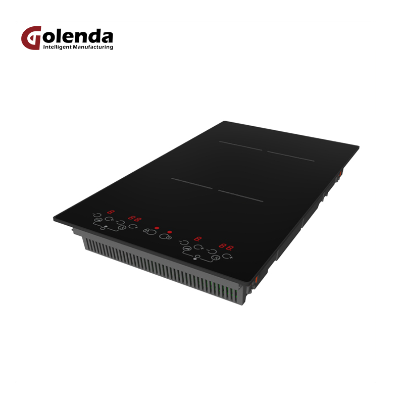 1800W 1200W Multifunctional Two Zones Induction Cooker 2 Burner Electric Touch Keys Cooktop for Household Hotpot Built-in