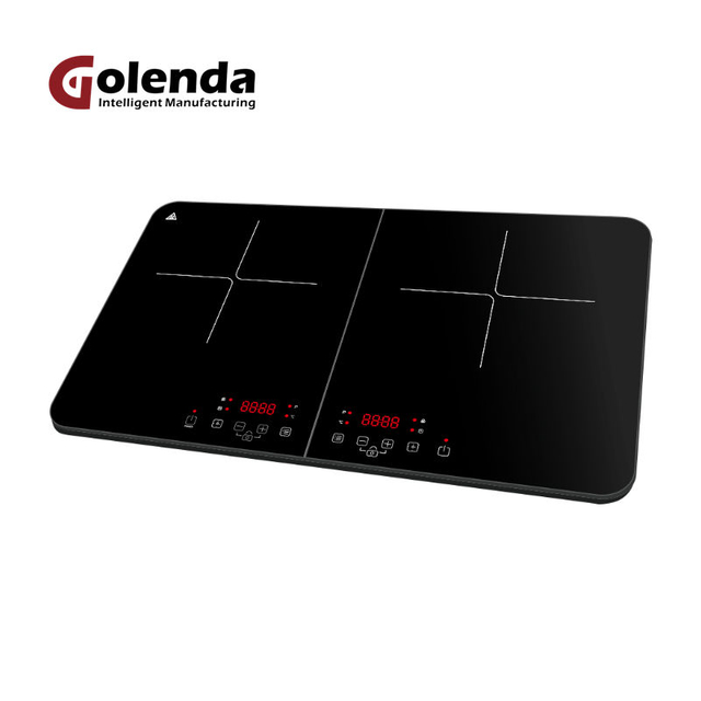 220V Certification Electric Slim Double Stove Induction Cooker Hob 2 Burner Plates Electric Induction Cooktop