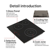 Kitchen Household 3 Burners 220v Induction Ceramic Cooker 4800W Vitro Ceramic Cooktop Built-in Infrared Hob
