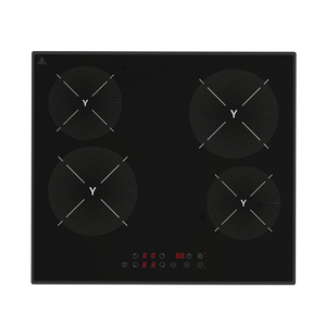 Touch Control 4 Burners Induction Cooker with Stainless Steel Surface Built-in Electric Cooktop for Household Use 6000W