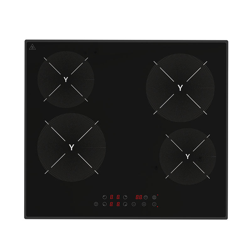 Touch Control 4 Burners Induction Cooker with Stainless Steel Surface Built-in Electric Cooktop for Household Use 6000W