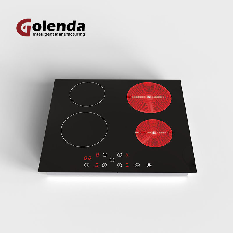 Multi-functional 4 Burners Ceramic Hobs Induction Hobs 6500W Electric Stove Touch Control With Timer