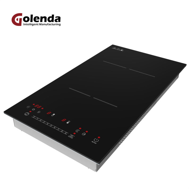 High Heat Output Slide 220v 2 Burners Cheap Induction Cooktop Multi-function Built-in Induction Cooker