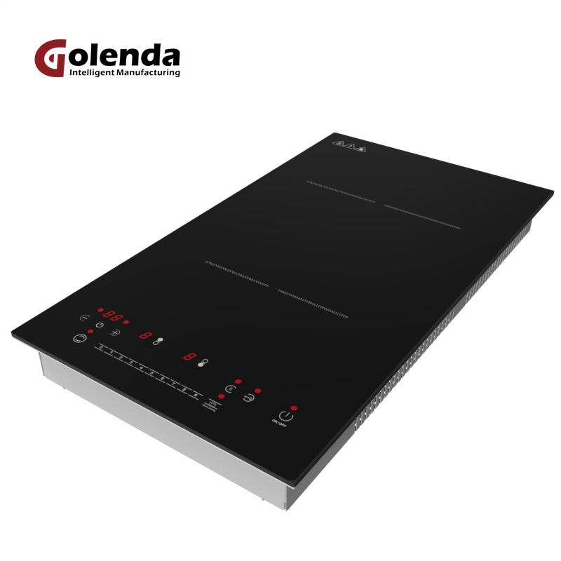 High Heat Output Slide 220v 2 Burners Cheap Induction Cooktop Multi-function Built-in Induction Cooker