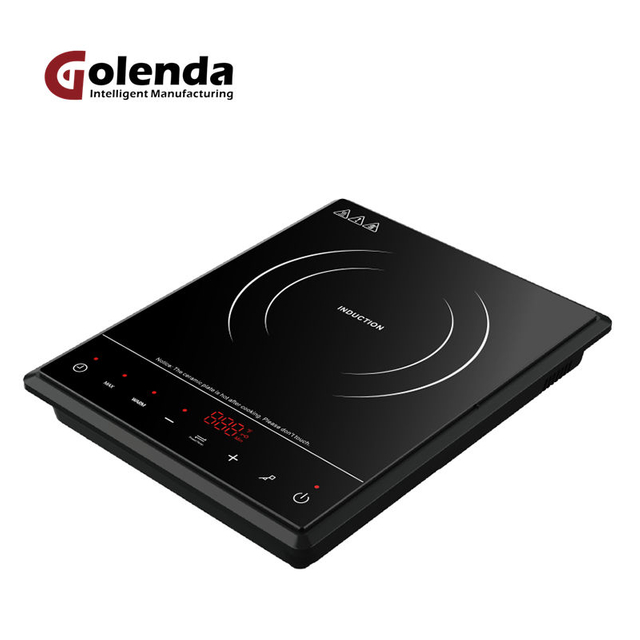 Kitchen Electric Induction Cooker Portable Household Hotpot Cooktop with Plastic Housing Touch Control 1800W Water Resistant