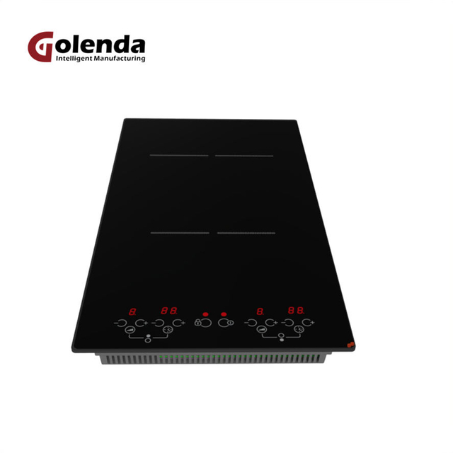 1800W 1200W Multifunctional Two Zones Induction Cooker 2 Burner Electric Touch Keys Cooktop for Household Hotpot Built-in