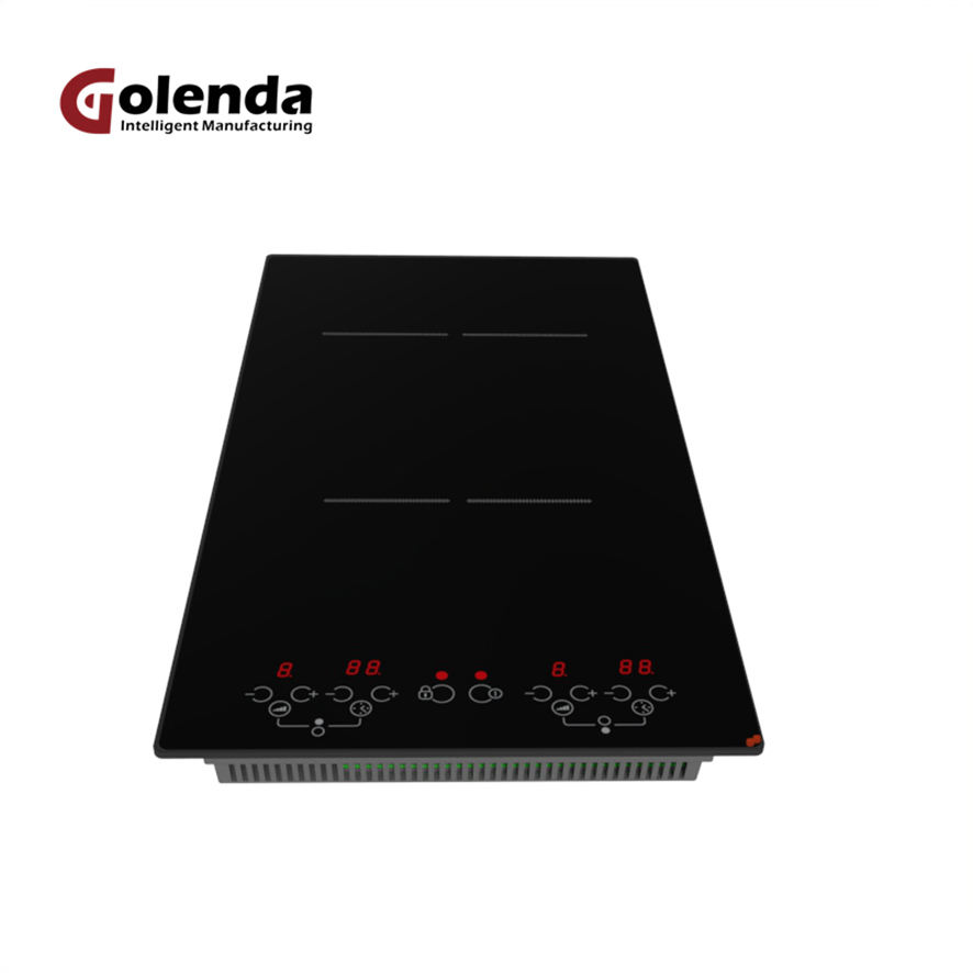 1800W 1200W Multifunctional Two Zones Induction Cooker 2 Burner Electric Touch Keys Cooktop for Household Hotpot Built-in