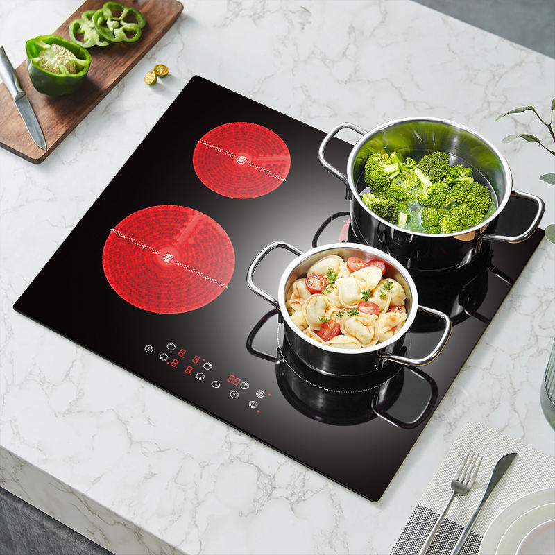 Hot Selling Electric 6000W 4 Burner Smooth Ceramic Cooktop with Built-in Installation