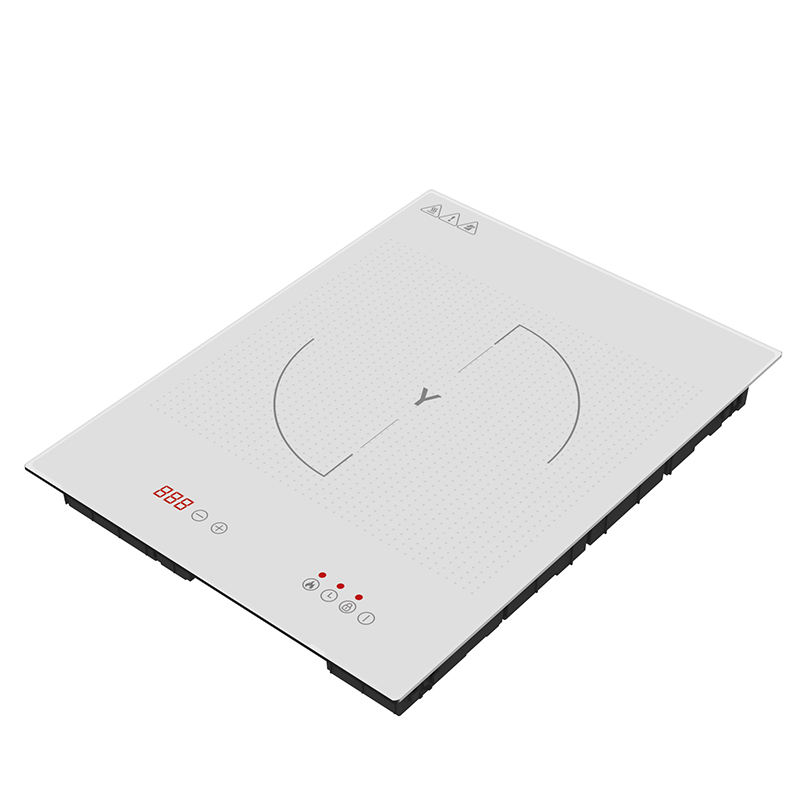 Kitchen Safety Child Lock Electric Stove Touch Control Single Burner Invisible White Induction Cooker 2000W Household RV Outdoor