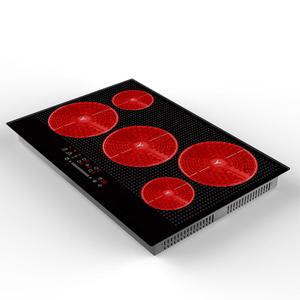 New Style High Power Smart Infrared Waterproof 5 Burner Stainless Steel Surface Built-In Electric Cooker Hob