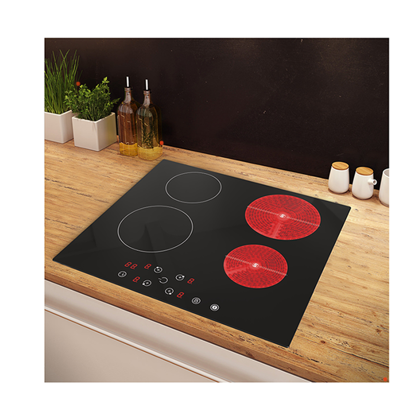 Factory Price 6500W 4 Burner Electric Induction Cooker with Toughened Glass Panel Household Use Plastic Housing