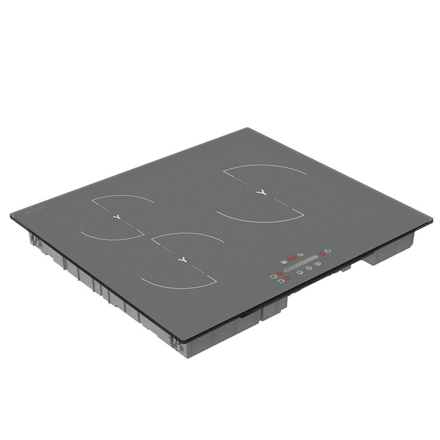 Grey Color 3 Burner Built-In Electric Induction Cooktop with Touch Control 7000W Power Household Use 1 Year Warranty