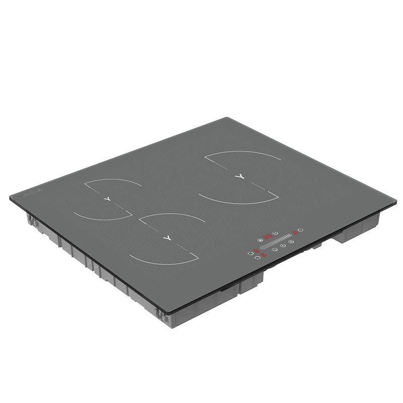Grey Color 3 Burner Built-In Electric Induction Cooktop with Touch Control 7000W Power Household Use 1 Year Warranty