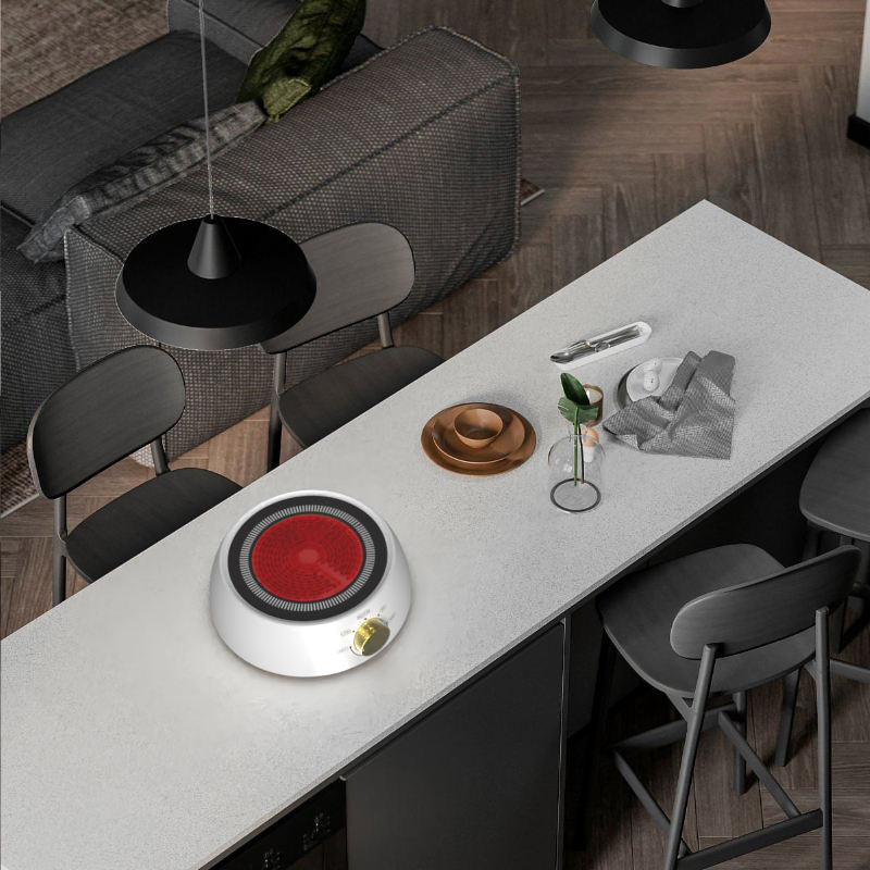 800W Electric Mini Infrared Induction Stove Touch Control Waterproof Portable Multi-Function for Household Car RV Use Hotpot