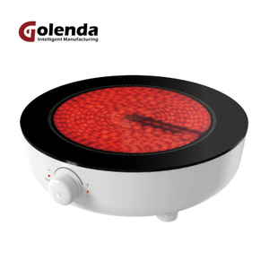 Stainless Steel Glass Top Portable Cooktop Electric Hot Plate with Touch Control 2200W Household Use