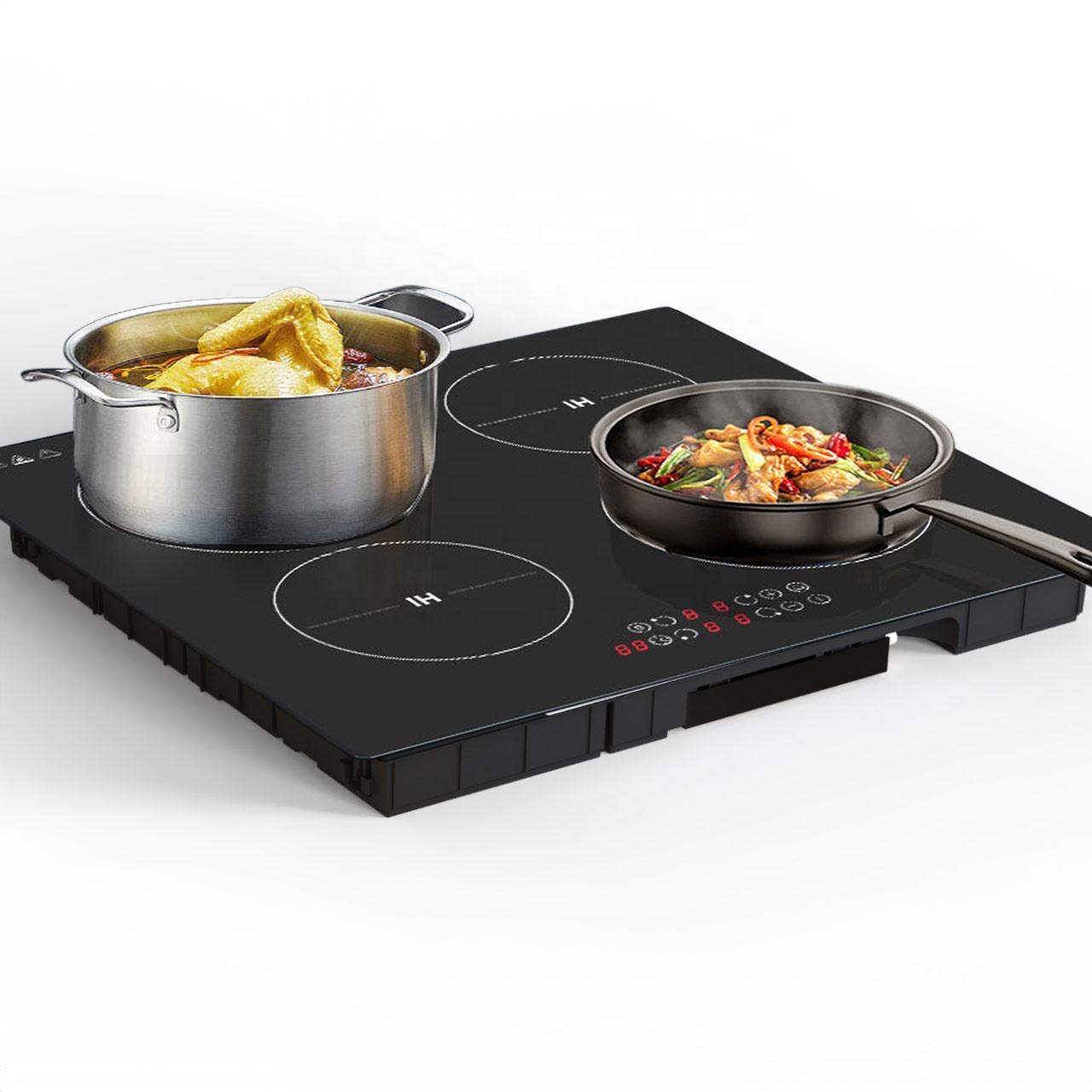 Golenda Custom Available Built-in 4-Burner Electric Induction Cooktop Ceramic/Glass Surface Household Commercial Use 7000W 1