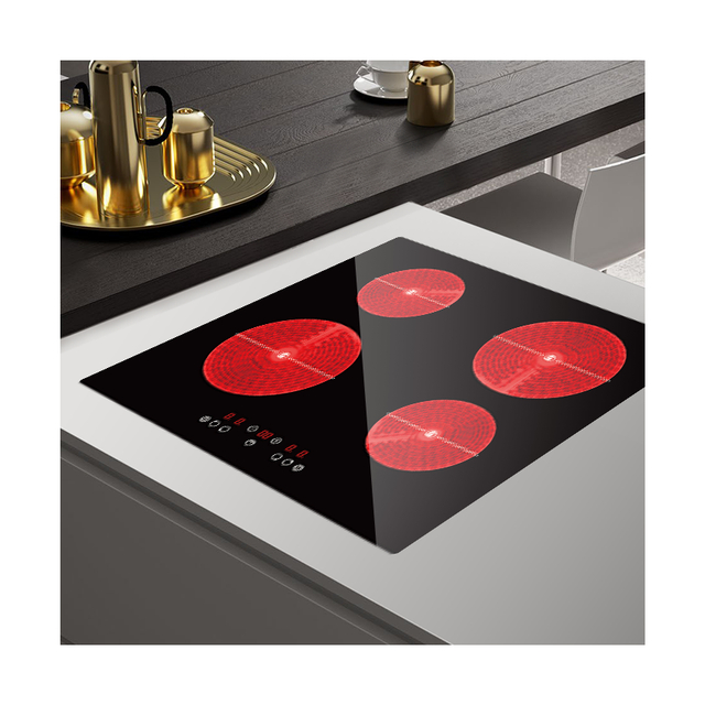 Hot Sales Built-In 4 Burner Electric Smooth Ceramic Cooktop with 4 Zones for Household & Car Use