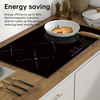8000W Built-in Kitchen Induction Hob Electric Touch Screen Stove with 5 Burners for Household Use