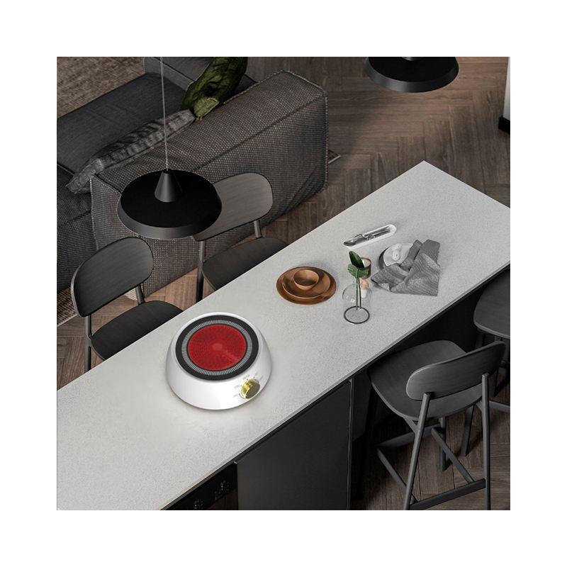 Knob Control Mini Electric Stainless Steel Stove Time Sensitive Portable Cooker 800W Touch Control Toughened Glass Household