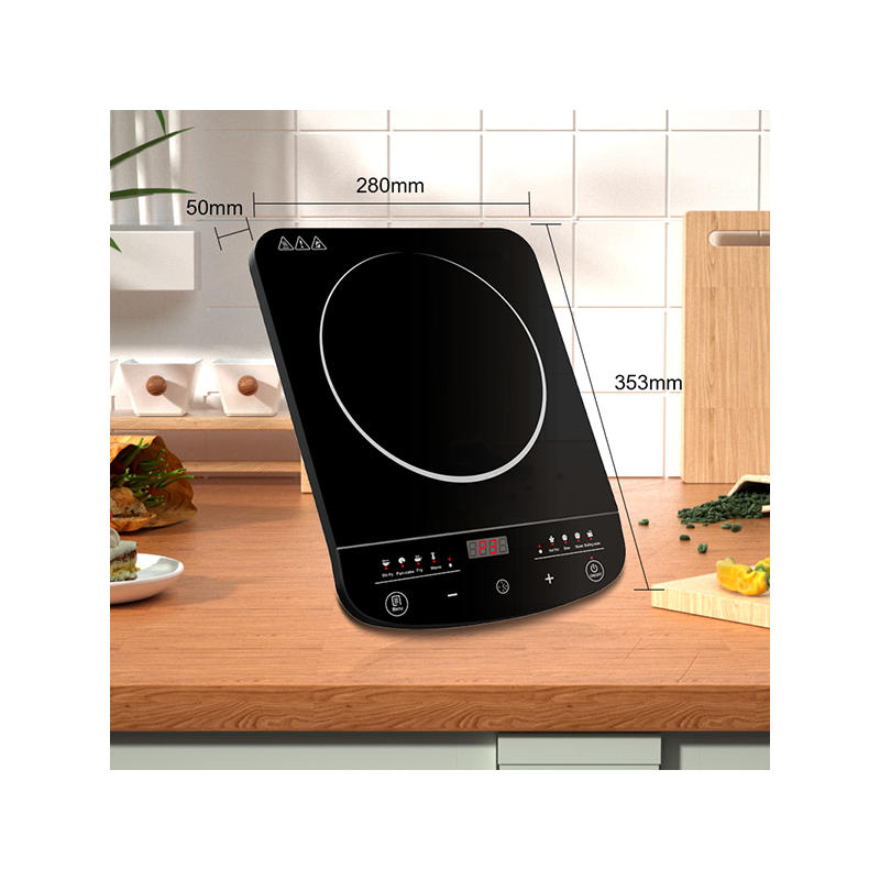 CE Certified 220V Portable Single Induction Cooktop Electric Hob Plastic Housing for Household Hotel Car RV Use Hotpot Feature