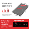 High Power 3000W Built-in Induction Cooker Electric Cooktop Stove 2 Burner Plastic Hobs 9 Stage Power Setting Temperature