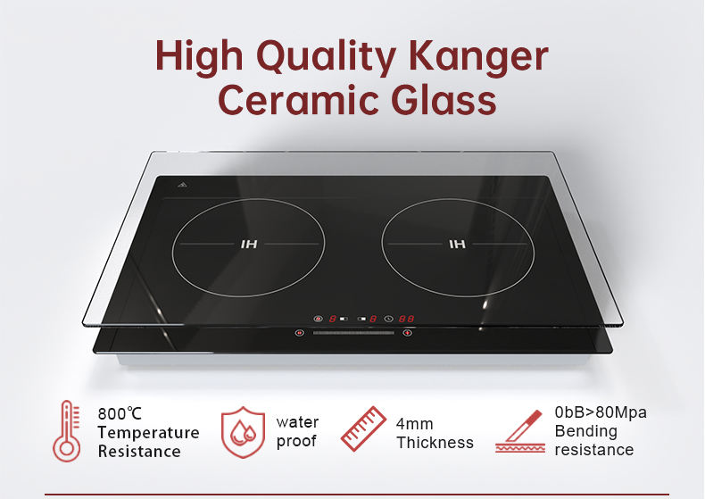 User Friendly 3500W Induction Cooktop with Pre Set Cooking 220V 2 burner Induction Cooktop