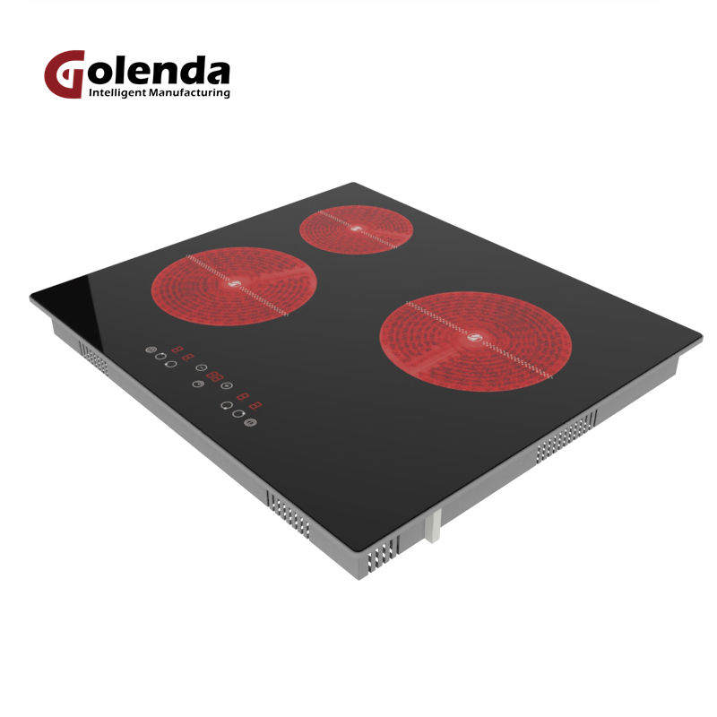 Golenda 220V 4800W Built-in Induction Cooker Electric Cooktop Stove 3 Burners Ceramic Hob Household Use 1 Year Warranty
