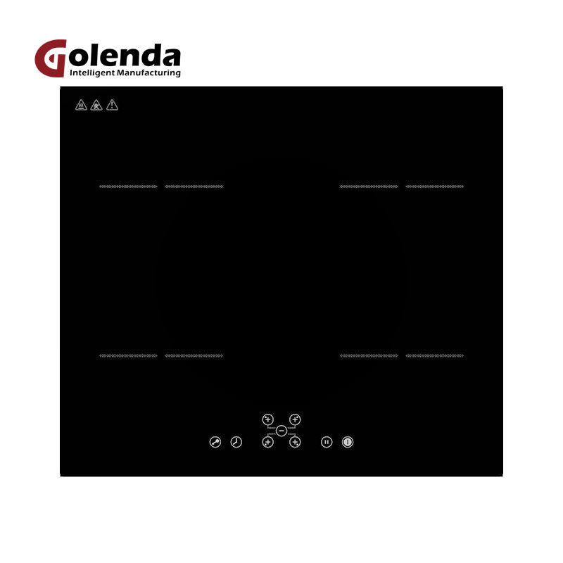 Modern Design 220V Glass Top Induction Cooktop 6800W 4-Zone Kitchen Hob Cooker with Portable Built-in Touch Keys Electric Source