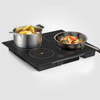Built-in Electric Induction Cooktop with Touch Screen Control 4 Burners 7000W Plastic Housing Glass Panel for Household Use