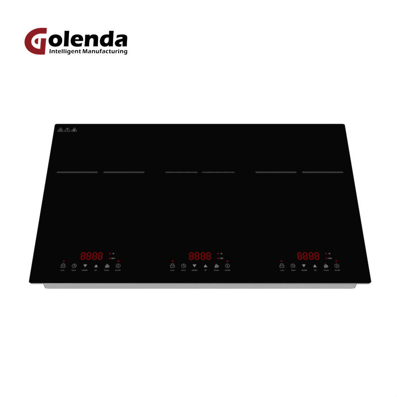 Built-In Electric Induction Hob Three-Burner 5500W High Power Induction Cooker Stove With Timer