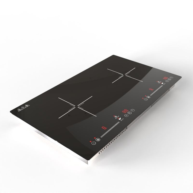 Golenda Universal Electric 2 Burner 4000W Built-in Multifunction High Efficiency Easy Clean Induction Cooktop for Household Use