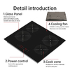 Touch Control 4 Burners Induction Cooker with Stainless Steel Surface Built-in Electric Cooktop for Household Use 6000W