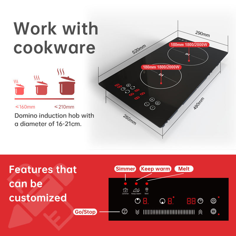 Versatile Cooking Options 3500w Induction Cooktop Induction Cooktop Cooker with Temperature Control
