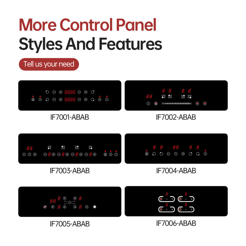 Modern Design 220V Glass Top Induction Cooktop 6800W 4-Zone Kitchen Hob Cooker with Portable Built-in Touch Keys Electric Source