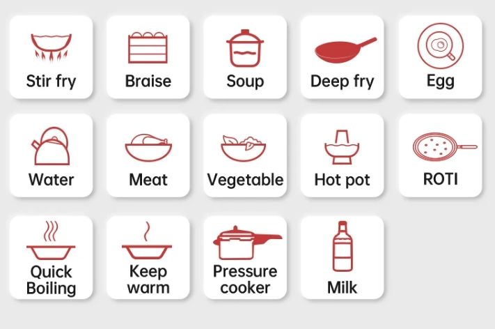 Two Burner 4000W Induction Cooker with Emissive Icon Touch Keys Control Electric Built-in Cooktop