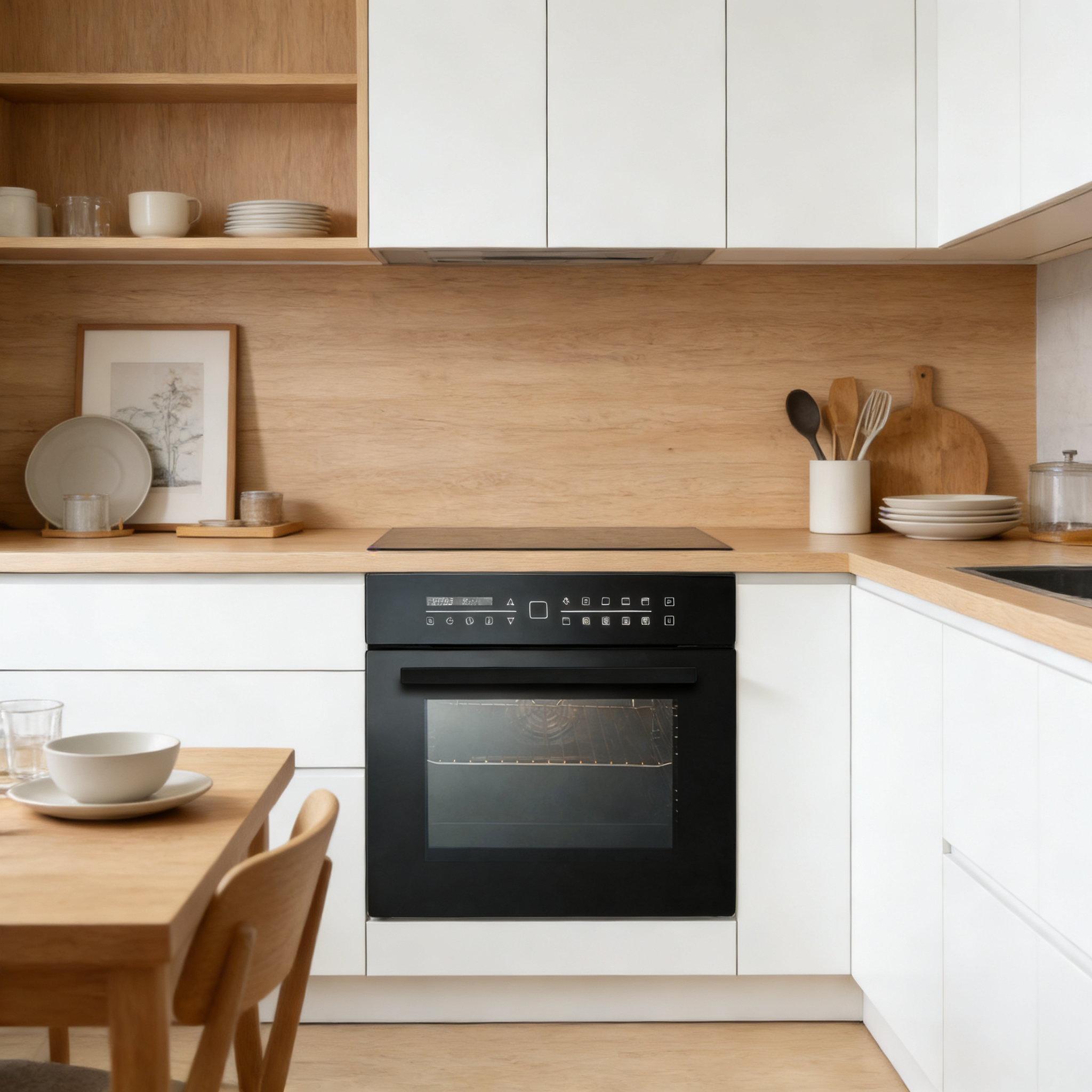 Built in Kitchen Baking Oven Electric Ovens Convection Drying Wall Oven Electric Foshan Black Single OEM Stainless Steel Family