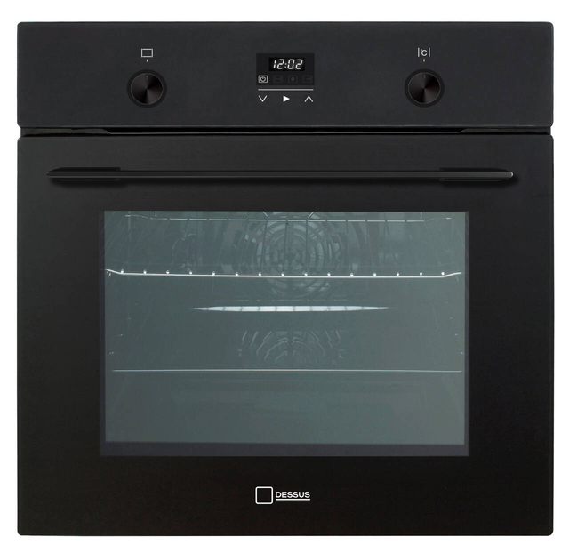 Built-In 60L Single Oven with Triple Glass Door Electric Stainless Steel Convection Enamel Liner Home Baking Energy Efficient