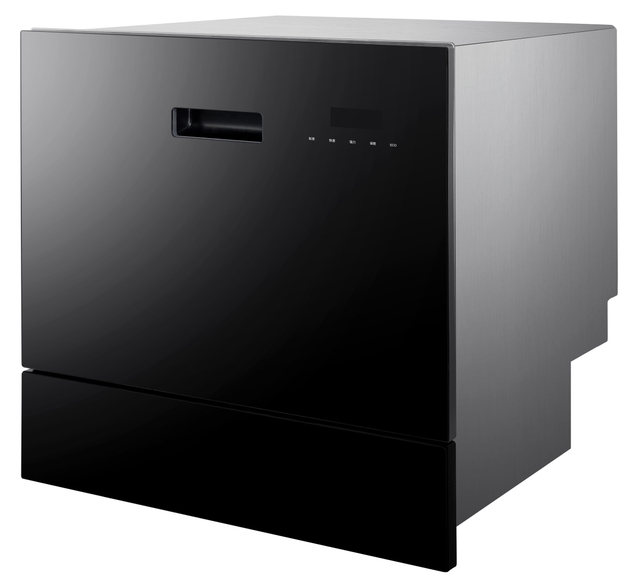 Stainless Steel Electric Drawer Dishwasher, 8-place Settings Simultaneous Cleaning, Hot Air Drying Ventilation, for Hotel Use