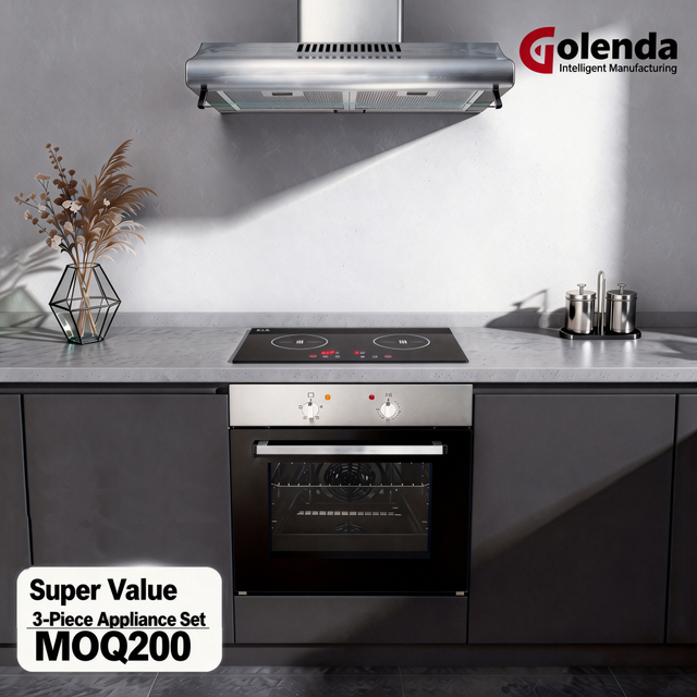 The most cost-effective kitchen appliance trio Lnduciton Cooktop Built-in Oven Range Hood